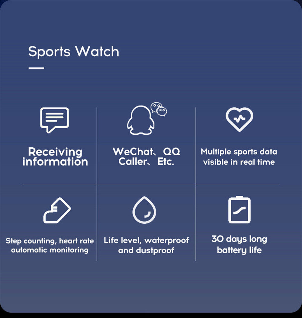 Smart Watch Men Blood Pressure Waterproof Smartwatch
