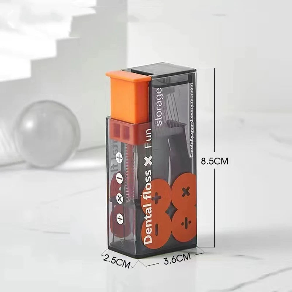 Portable Floss Dispenser Includes 10Pcs Floss
