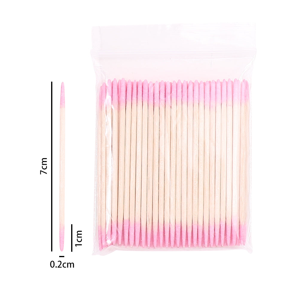 1/2/5/10Pc Nails Wood Cotton Swab Clean Sticks Bud Tip