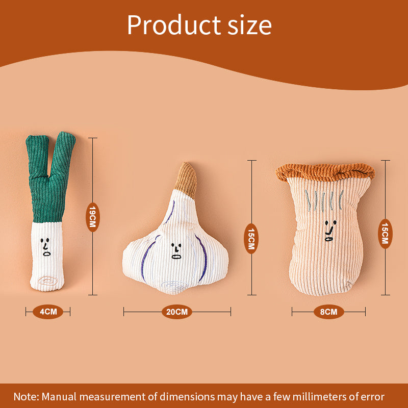 Pet Dog Plush Noise Chewing Toy Be Endurable Onion Mushroom Garlic