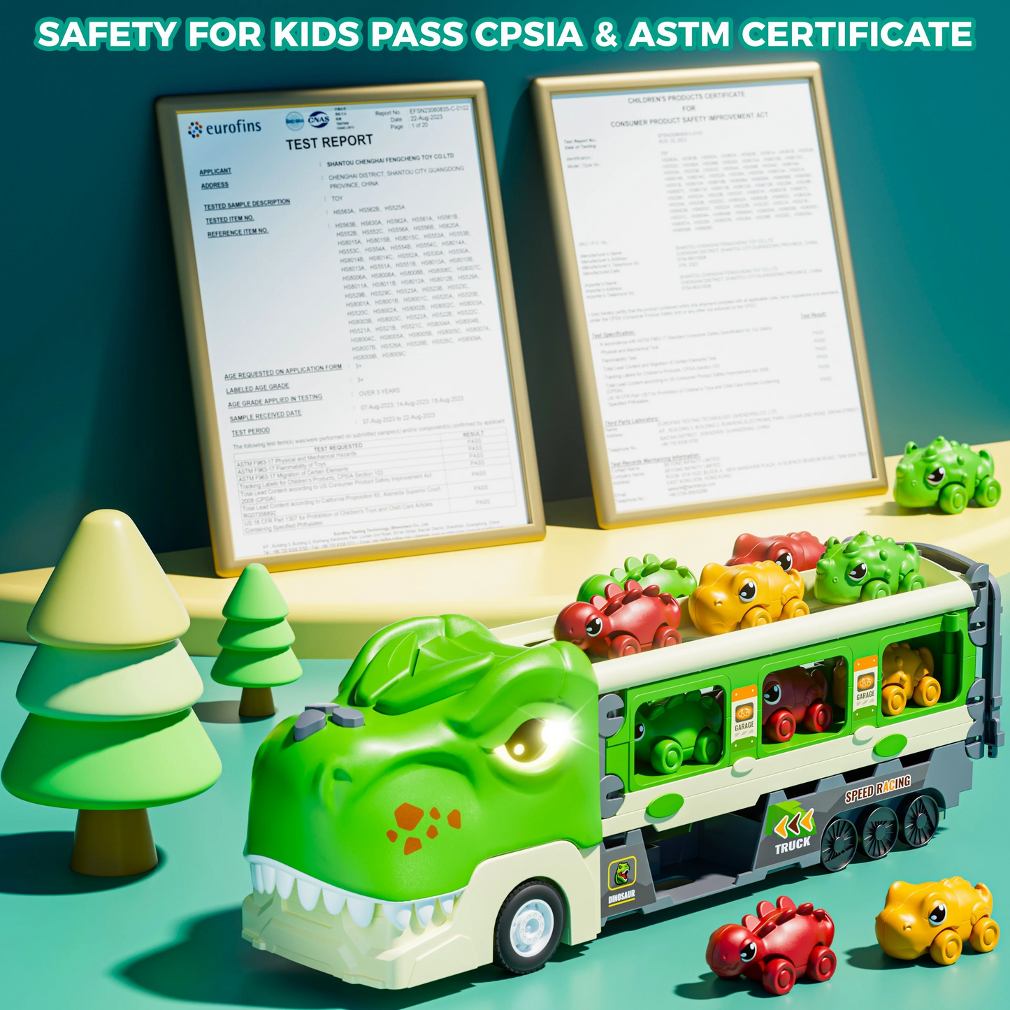 Dinosaur Transport Trucks - Catapulting Dinosaur Cars