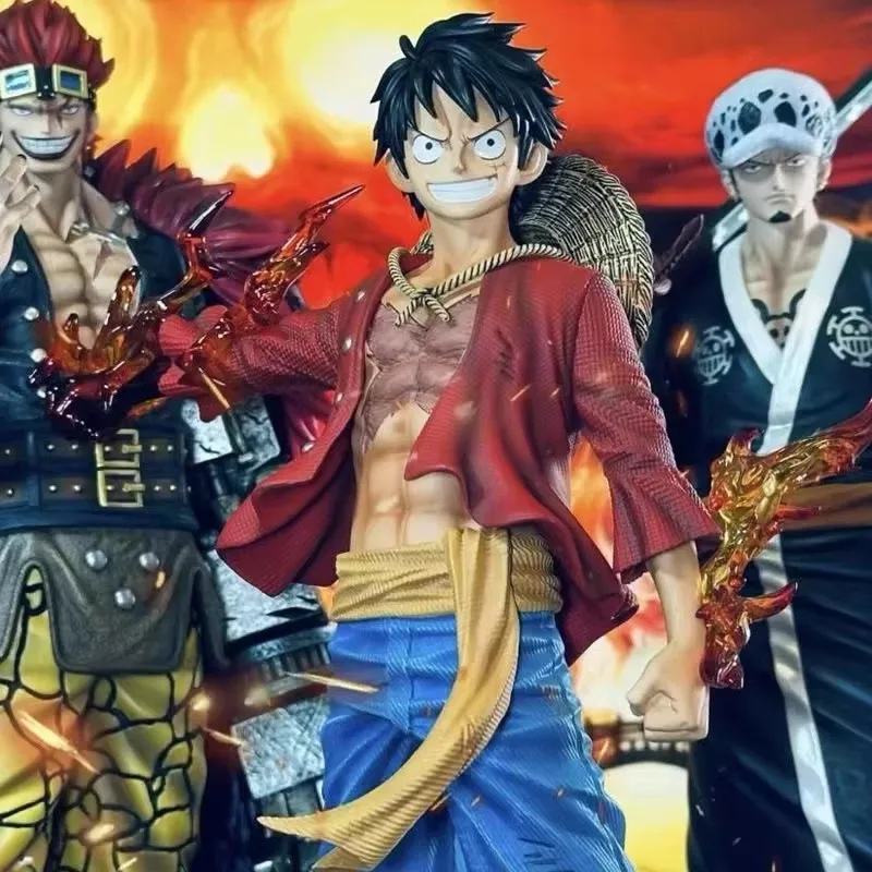 27cm Anime One Piece Standing Posture Luffy Double Head Eagle