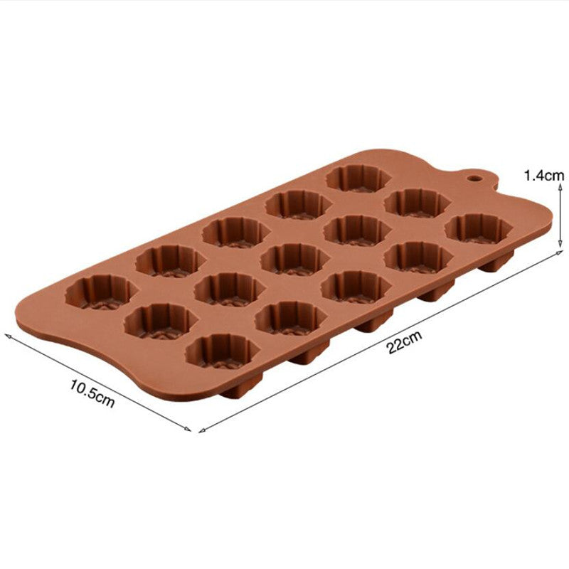 Coffee Chocolate Mould 15 Cavity Silicone Flower Rose