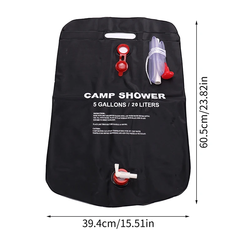 20L Foldable Solar Shower Bag Outdoor
