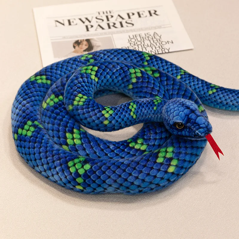70cm Kawaii Snake Plush Toys Pit Viper Realistic Stuffed Cobra