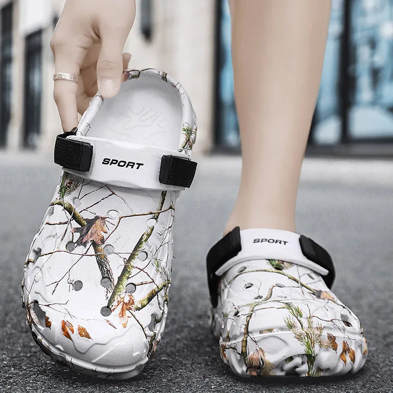 Flat Sandals Men Shoes 2024 Slippers Men Garden