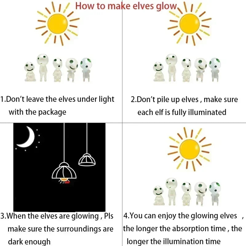 10Pcs Luminous Elves Mini Figures