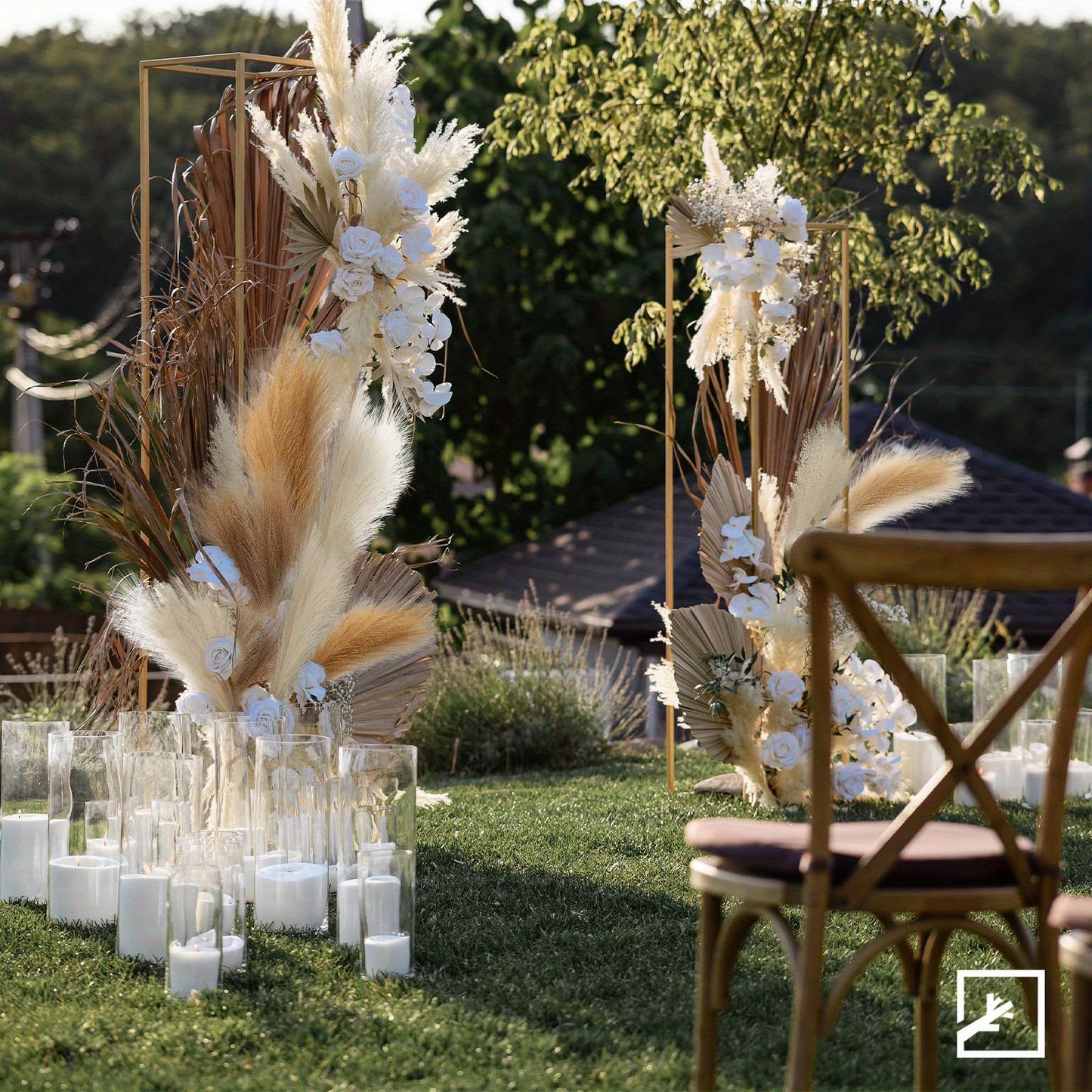 6PCS Artificial Pampas Grass Decor Flowers Fake Plant