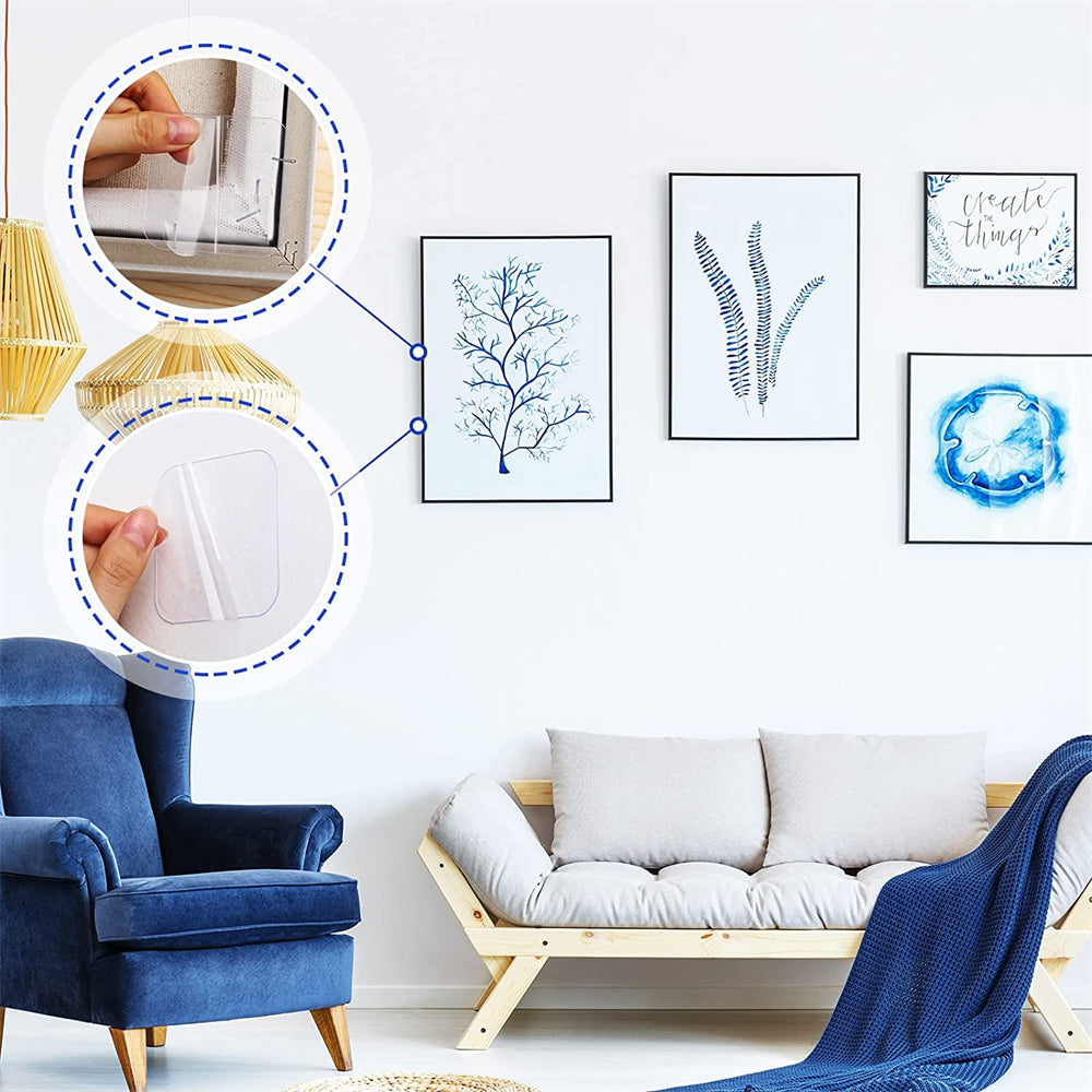 Square Double Sided Tape Super Strong Adhesive Heavy Duty Washable Sticker