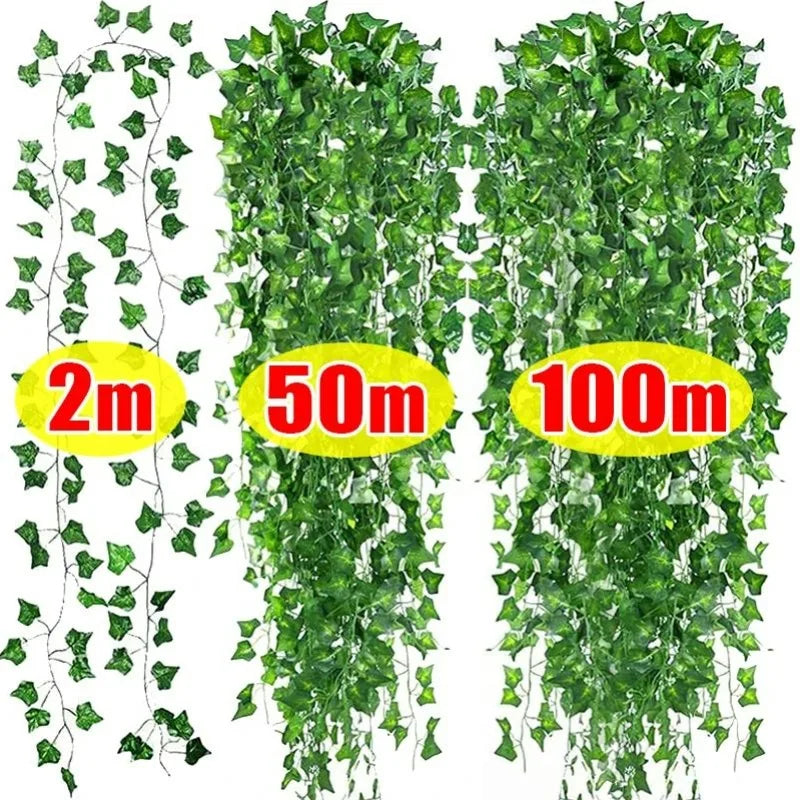 Artificial Green Ivy Vine Garland Fake Leaf Plants