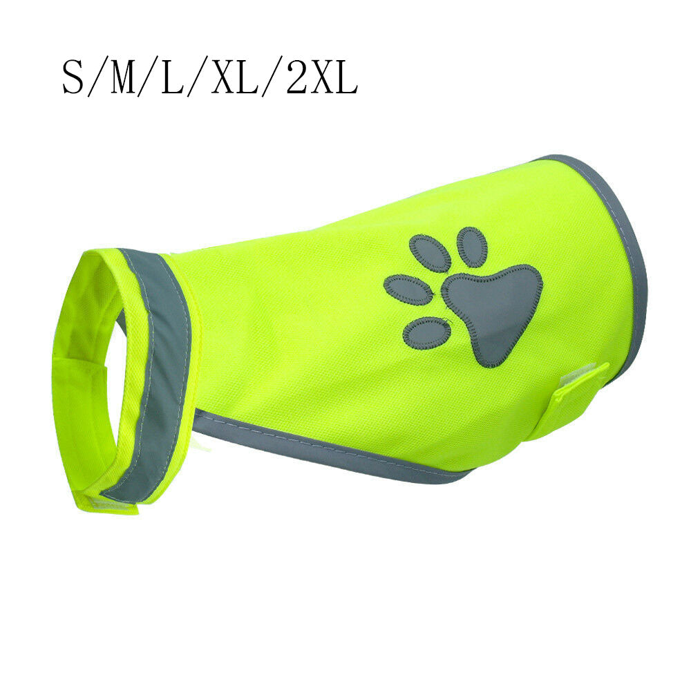 Reflective Dog Safety Vest High Visibility Fluorescent Pet Hi Vis Jacket Coat