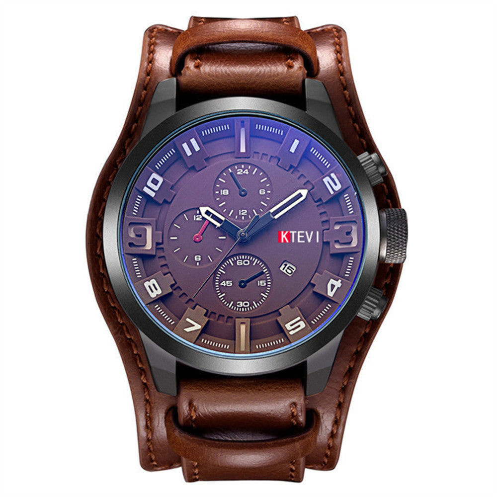 Vintage Men Watch Leather Strap