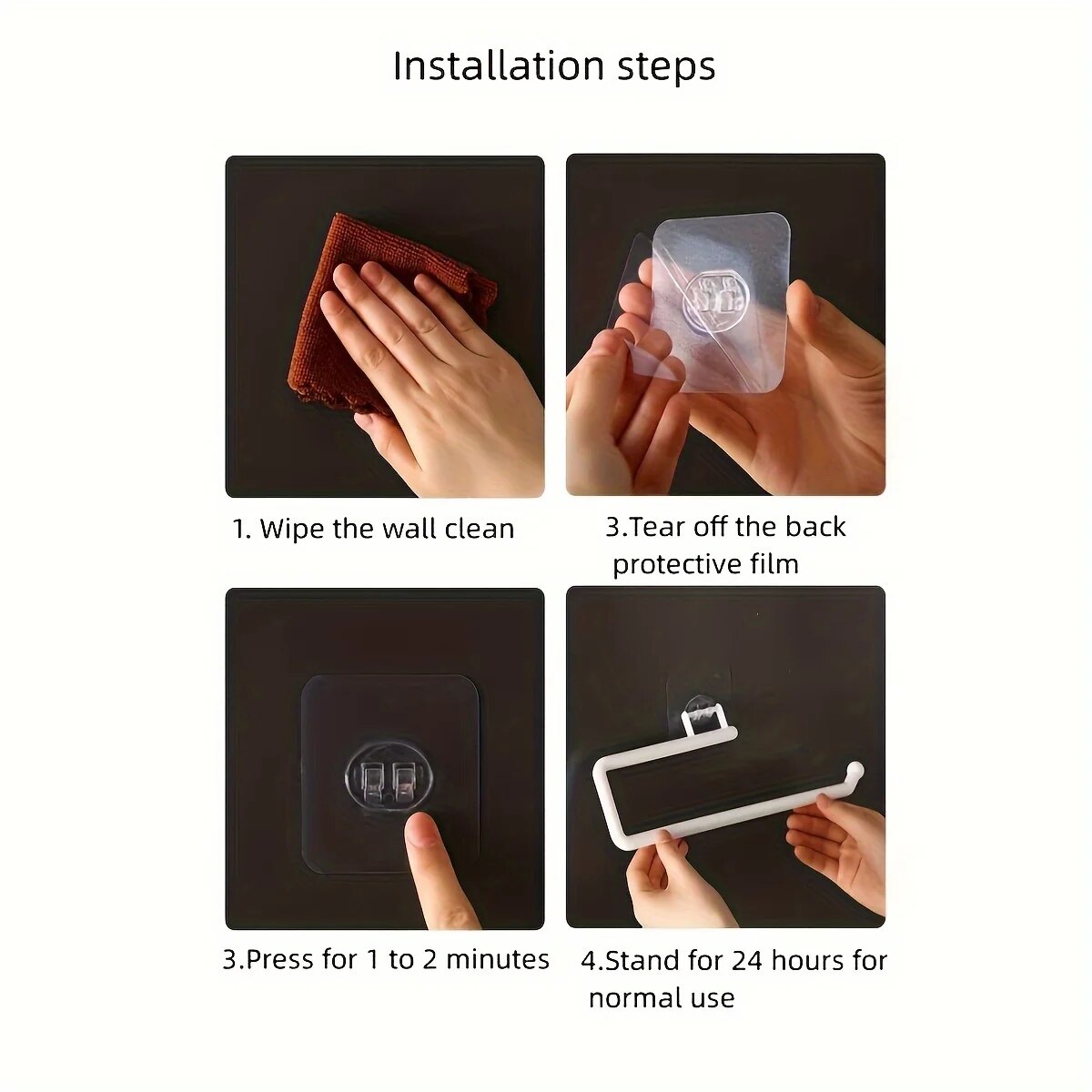 Punch-free Kitchen Paper Towel Rack Toilet Paper Roll Rack Hanger