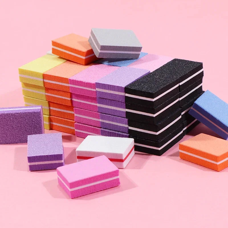 10pcs Mini Buffing Sanding Files Block Pedicure Care Nail