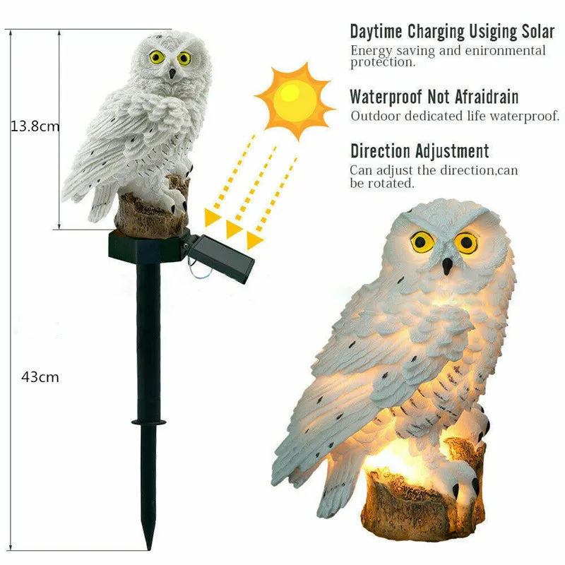 Solar Lamp Owl Animal Solar Garden