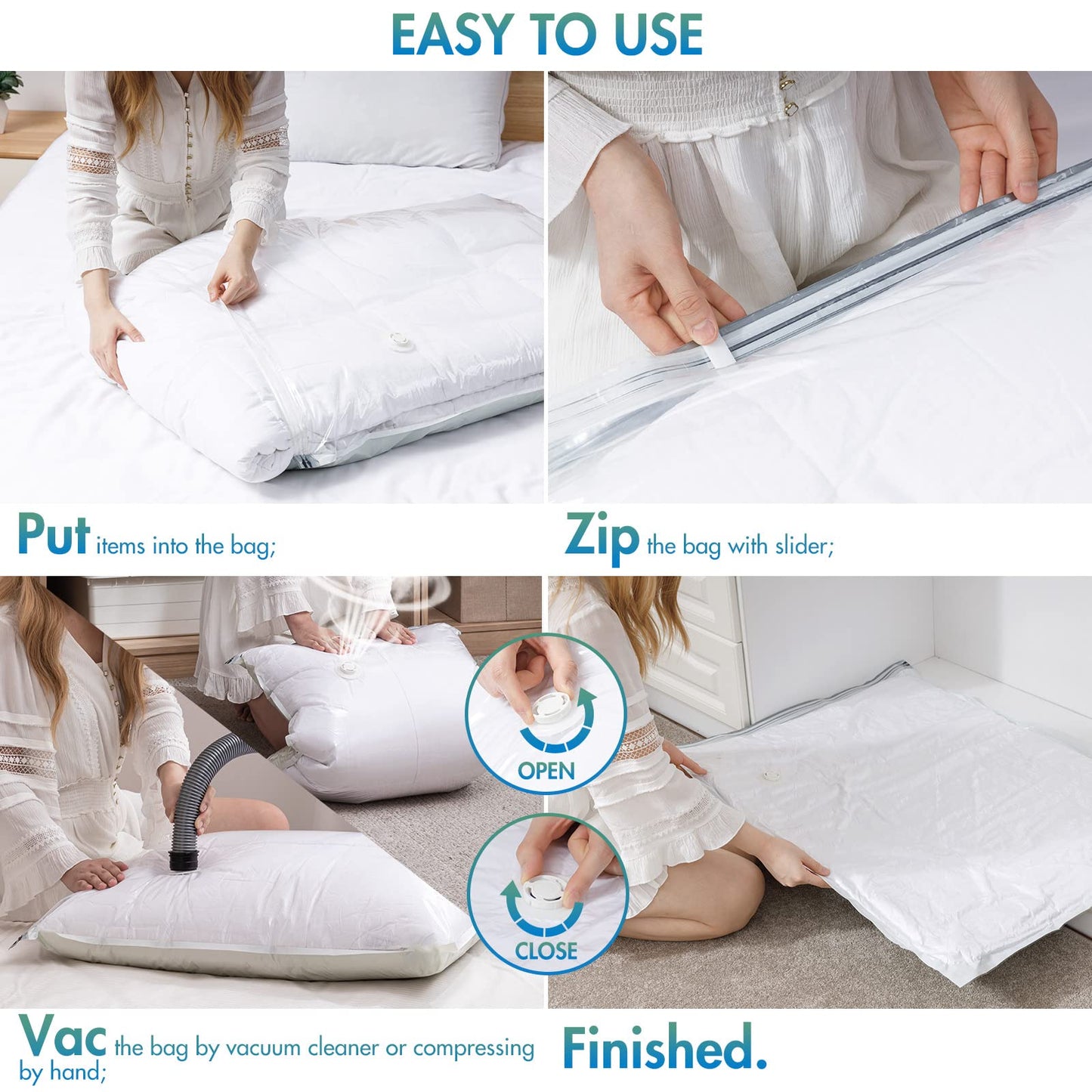Vacuum Storage Bags for Comforter and Blankets