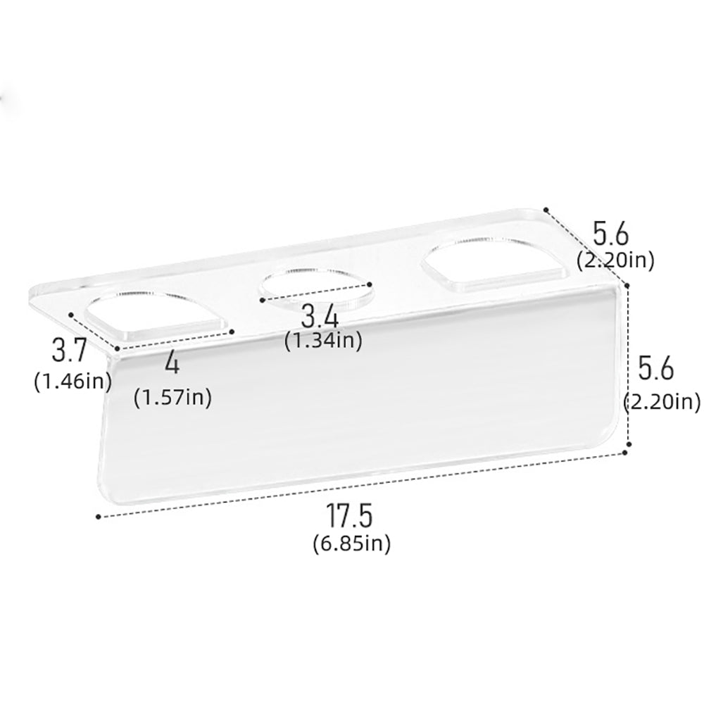 Acrylic Comb Holder Organizer Storage Shelf Clear Transparent
