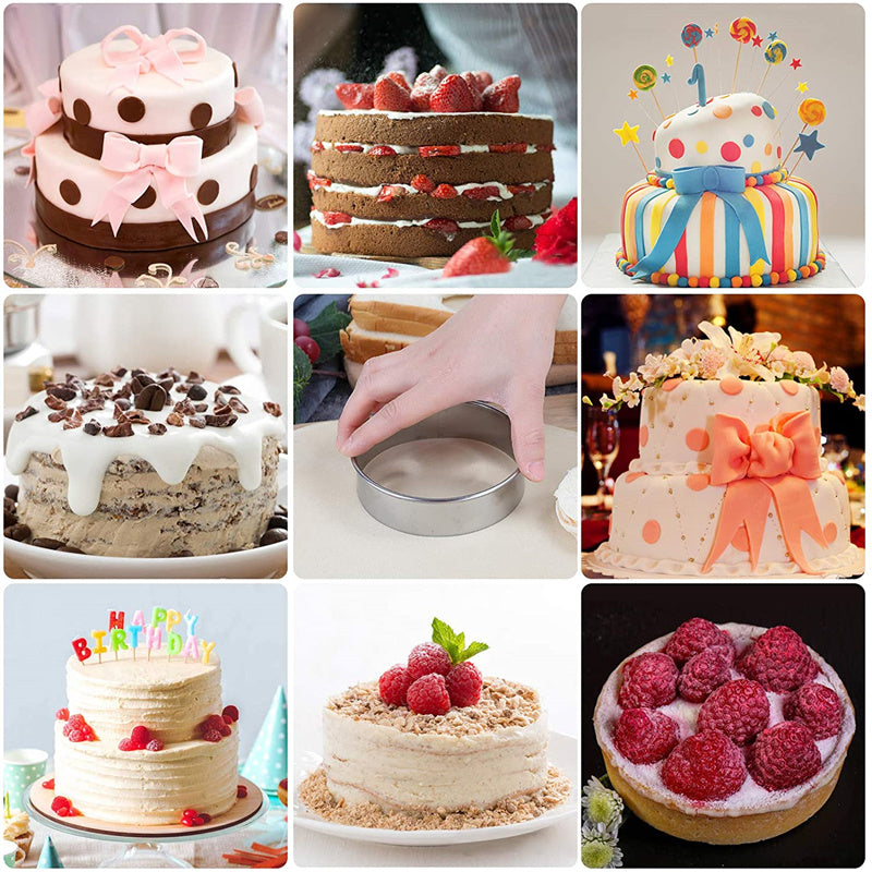 5pcs Round Biscuit Mold Stainless Steel Dumpling Skin Cutting Mould