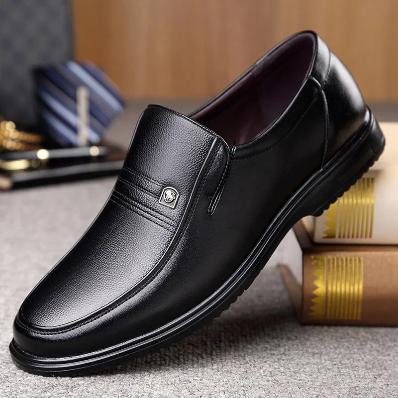 Genuine Leather Handmade Shoes Men Loafers Slip On Business Casual Shoes