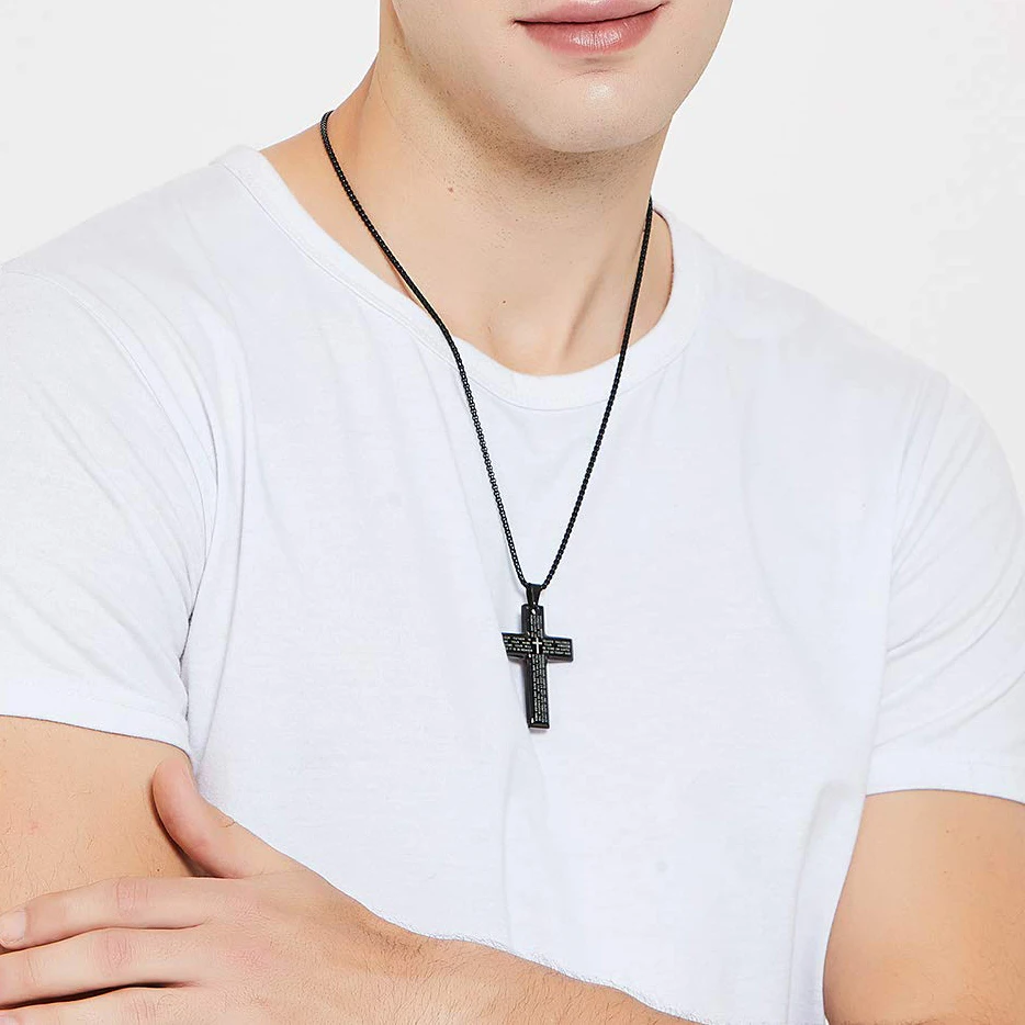 Fashion Bible Jesus Cross Pendant Necklace