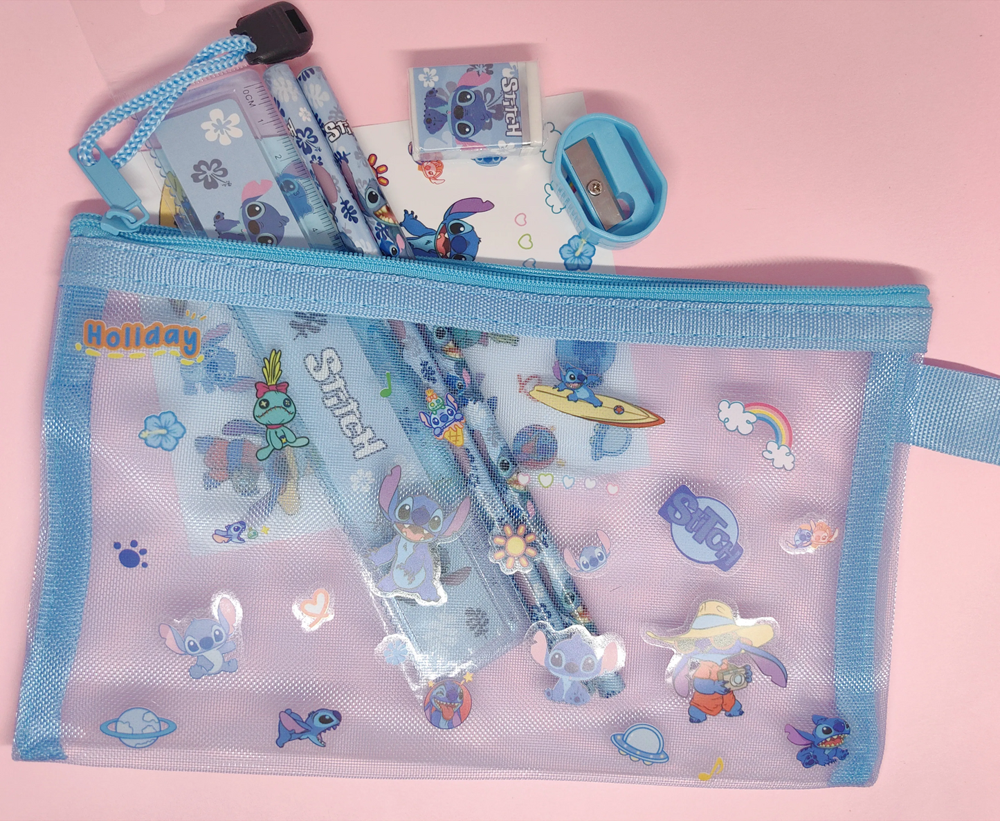 7pcs/Set Disney stitch DIY Stationery Bags