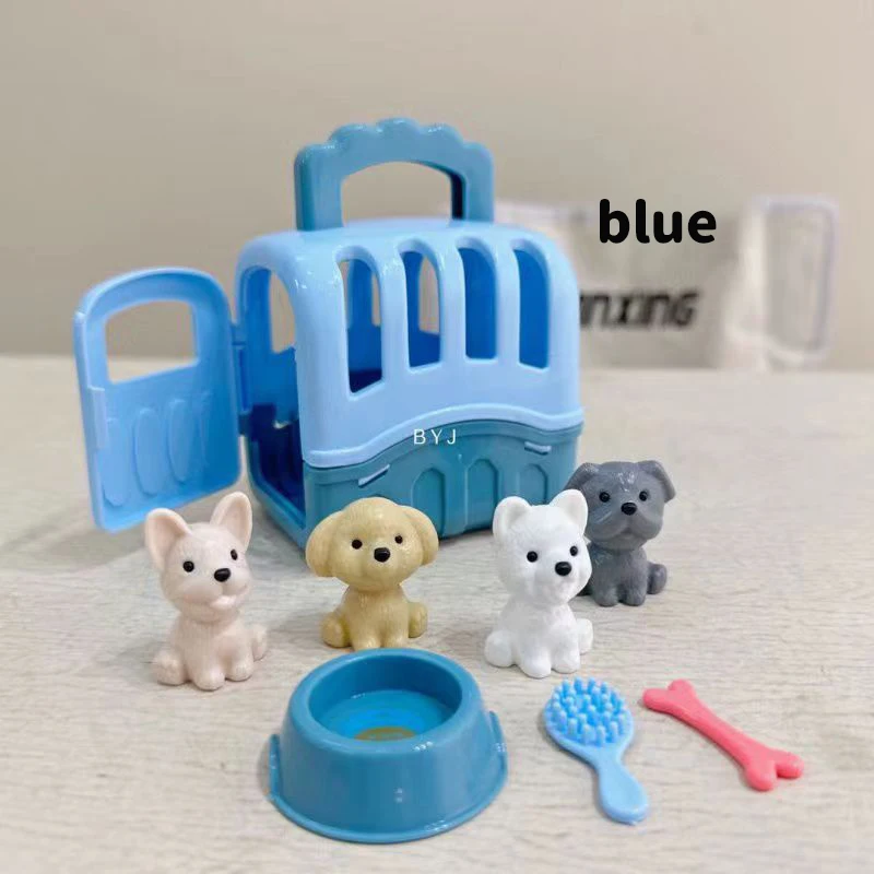 Cute Dog Pet Basket Family Toy Children Play House Games Toy