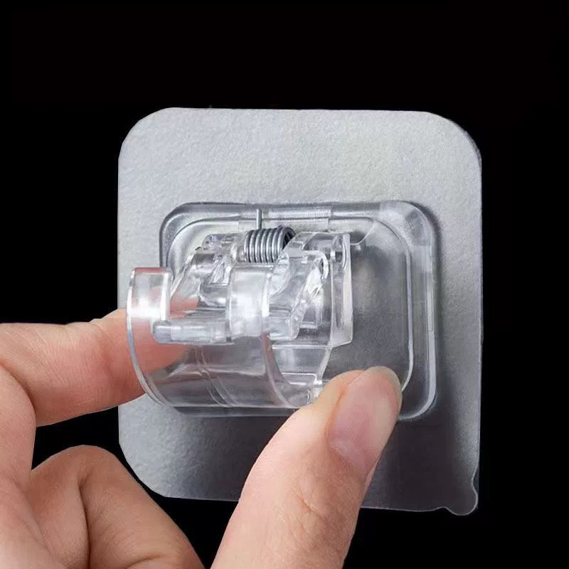 Self Adhesive Rail Hooks Nail-Free Curtain Clamp Rods