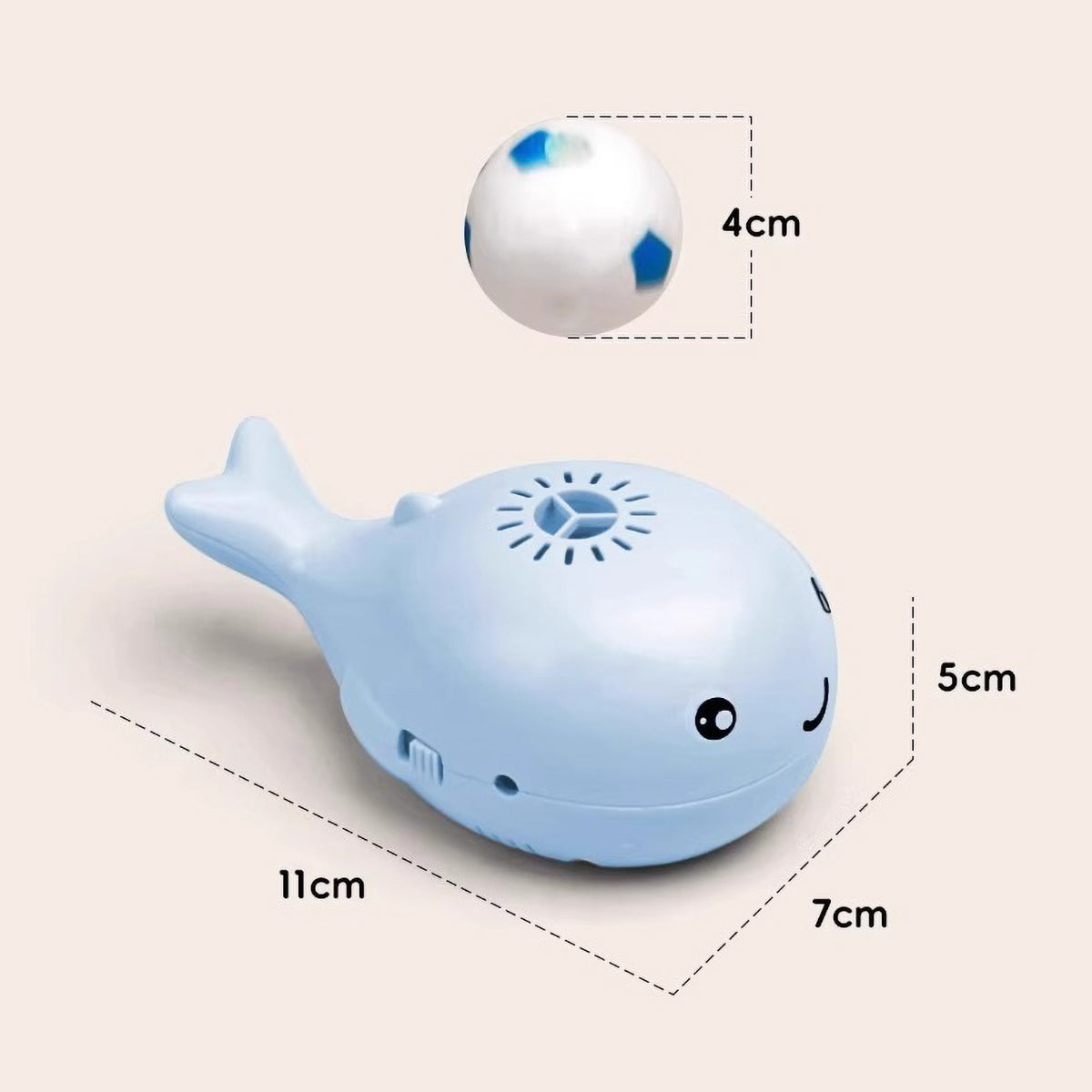 Electric Floating Ball Cat Toy - Whale