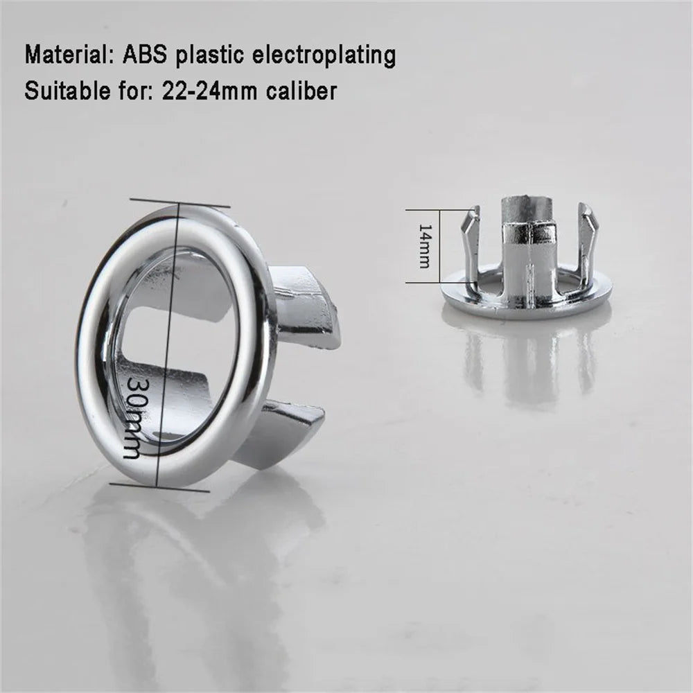 2pcs Bathroom Sink Hole Cover Basin Trim Cap