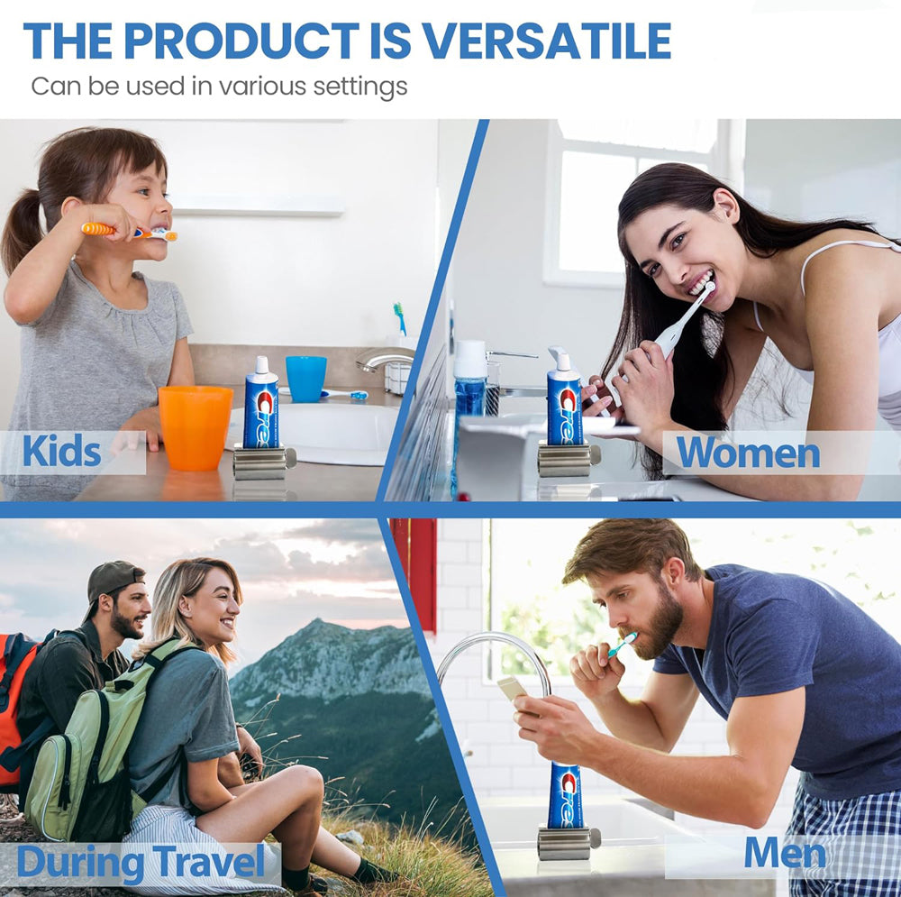 Bathroom Accessories Toothpaste Squeezer Tube Roller Stainless Steel