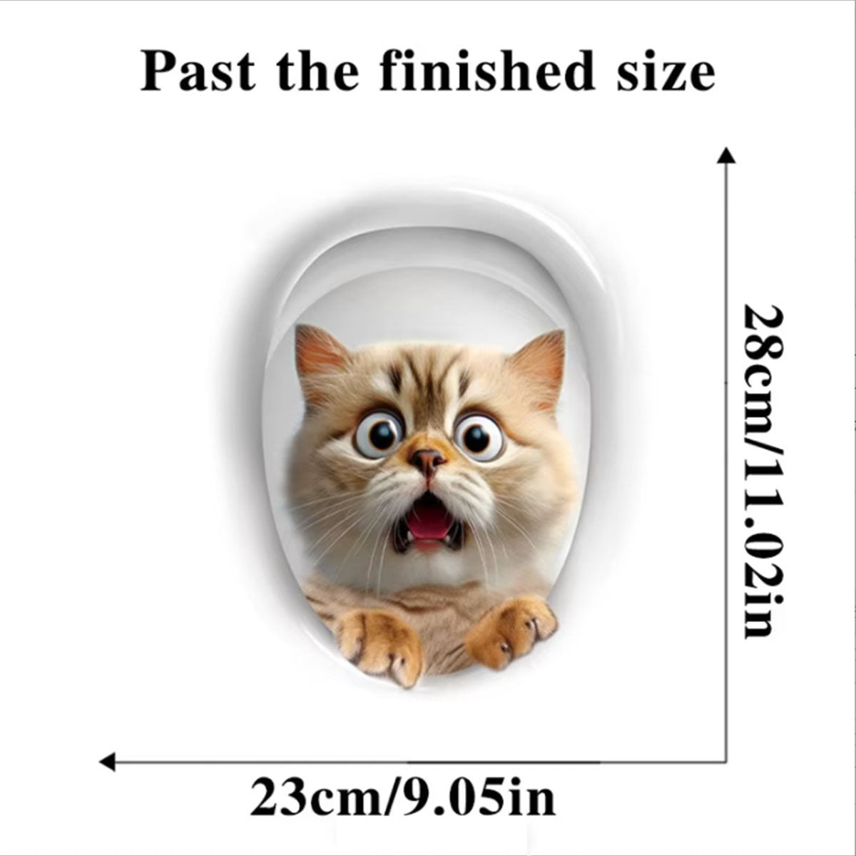 1pc Scary Cat Toilet Sticker