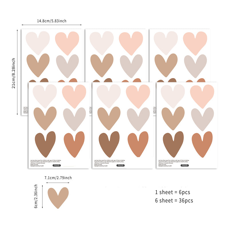 Boho Hearts Creative Wall Sticker For Children Baby Girls