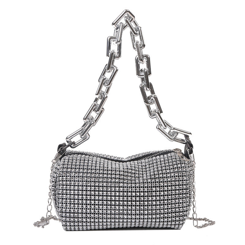 Allover Rhinestone Bucket Bag