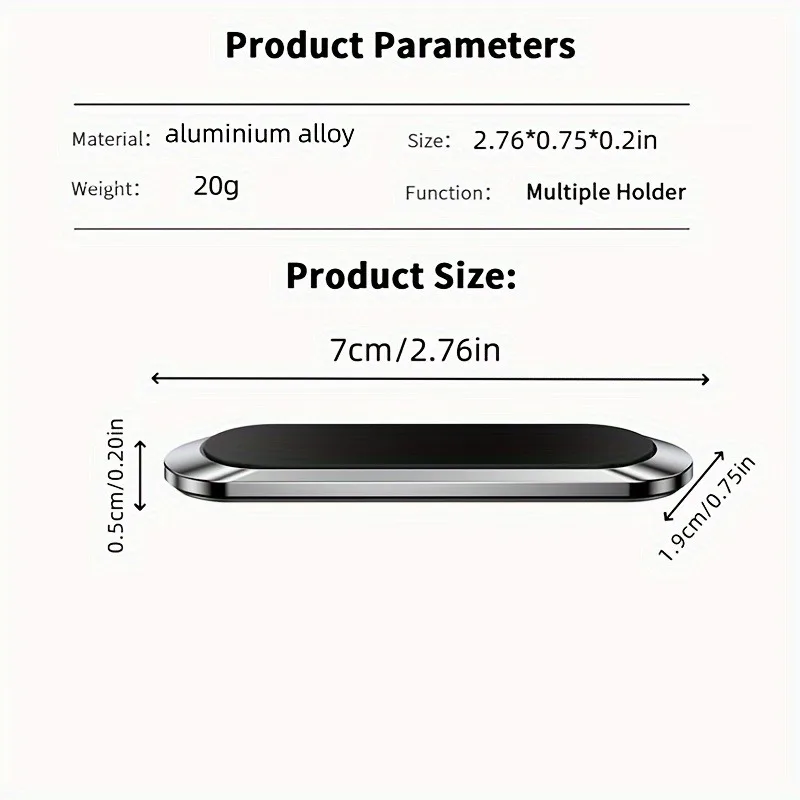 Compact Magnetic Car Phone Mount Self-Adhesive