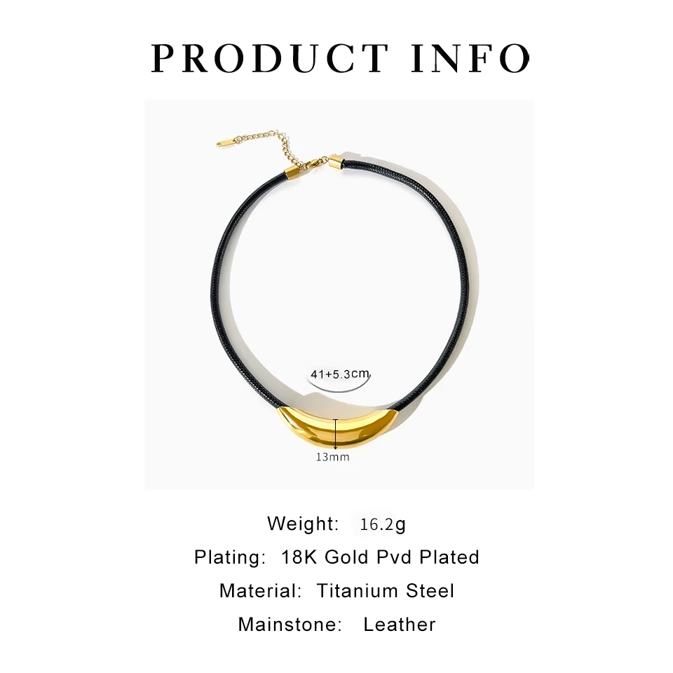 Tarnish Gold Plated Tube Choker Necklace for Women