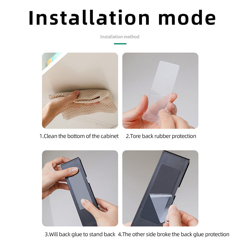 Kitchen Under Cabinet Free Punching Holder Wine Glass Rack