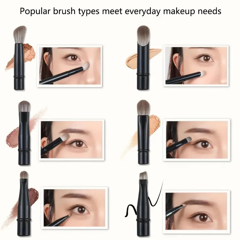 6Pcs Mini Travel Makeup Brushes Set with Box Portable Cosmetic