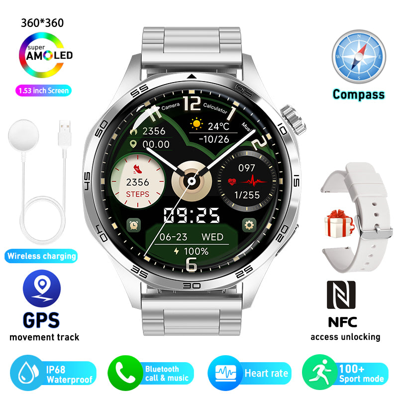 For HUAWEI GT5 Pro GPS NFC Smart Watch Men