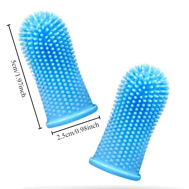 Dog Super Soft pet Finger Toothbrush Teeth Cleaning Breath Care Nontoxic