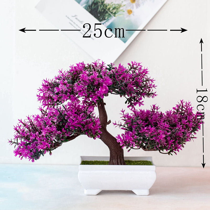 Artificial Plants Bonsai Small Tree Pot Fake Plant Flowers