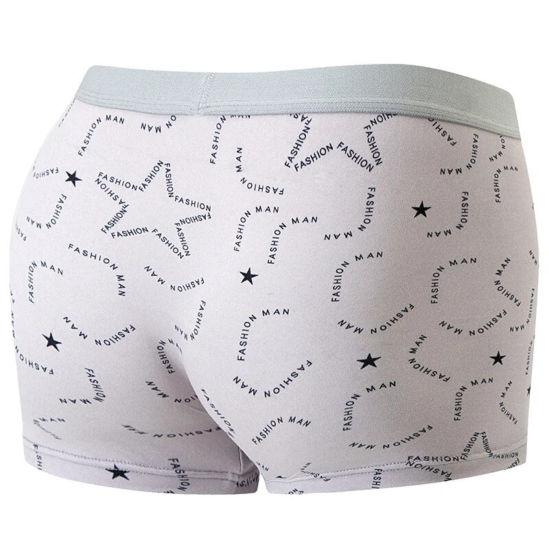 4 Pack European and American Size MEN'S Printed Fashion Boyshort