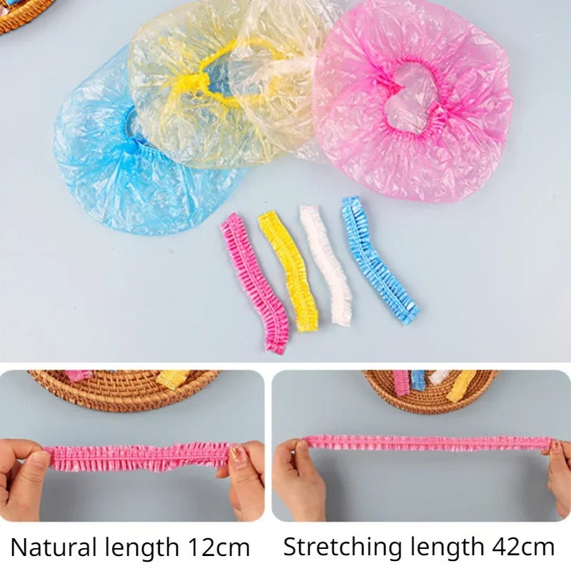 Transparent and Waterproof Disposable Hair Caps