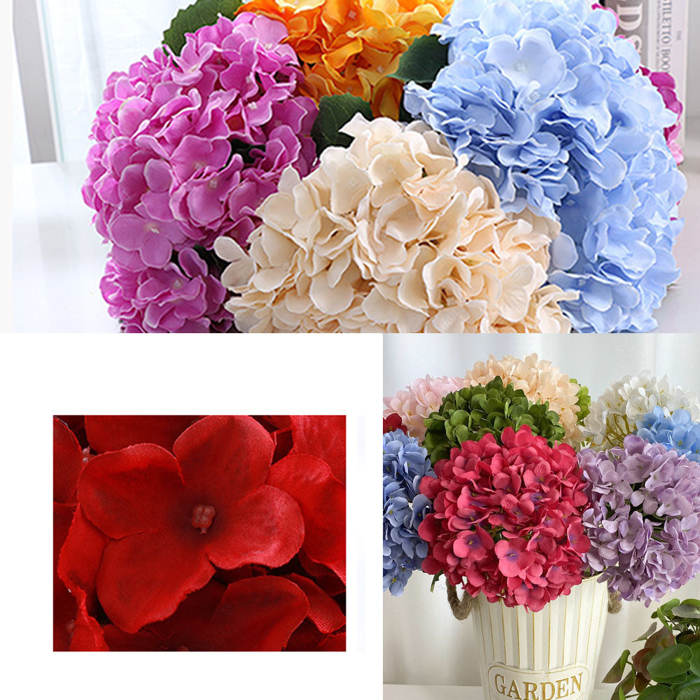 58cm Heads Hydrangea bouquet silk Artificial Flowers for Party Wedding