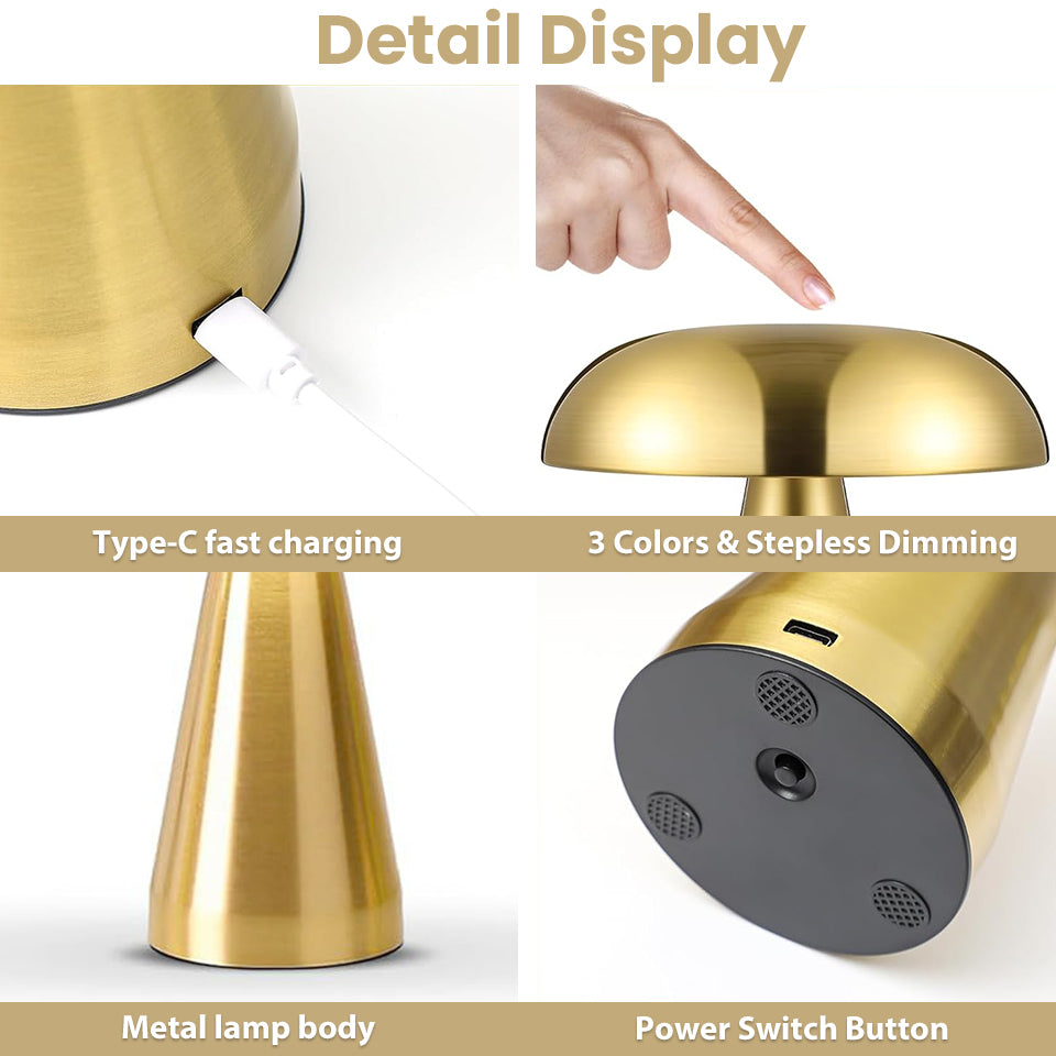 Retro table lamp Mushroom LED Night Light