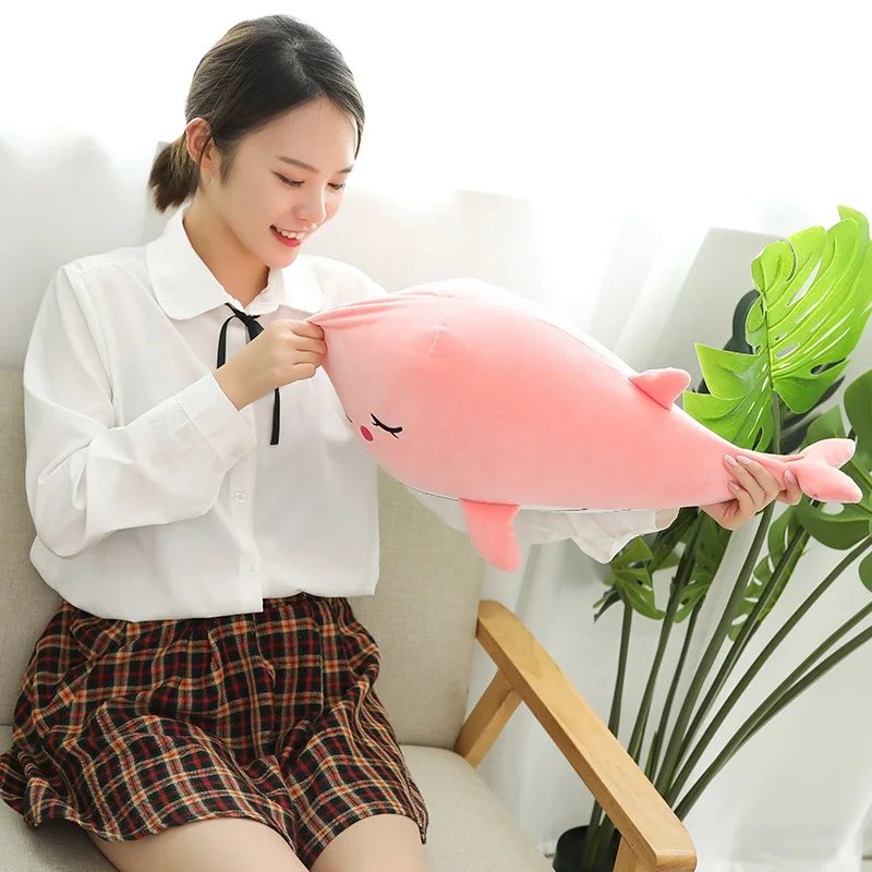 Kawaii Soft Whale Plush Toy Cartoon Animal Fish Stuffed Doll