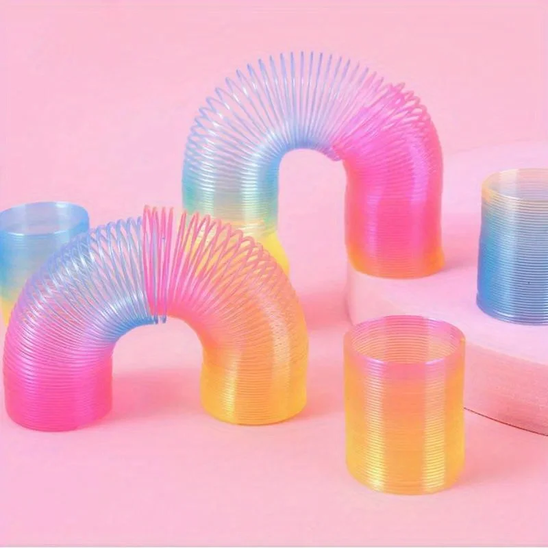 12Pcs Mini Rainbow Magic Springs Toys