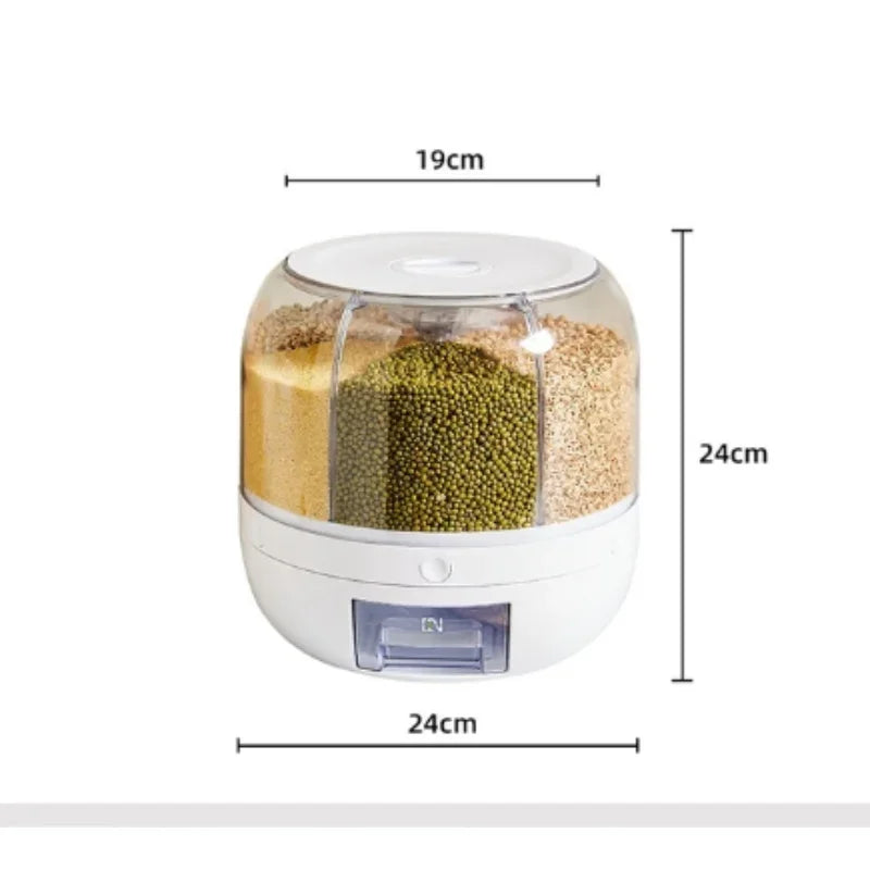 360 Degree Rotating Rice Dispenser Sealed