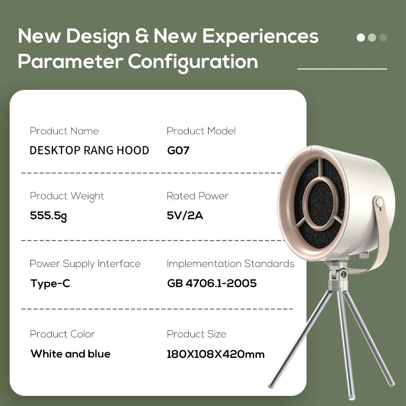 Portable Exhaust Fan Small Kitchen Hood Extractor