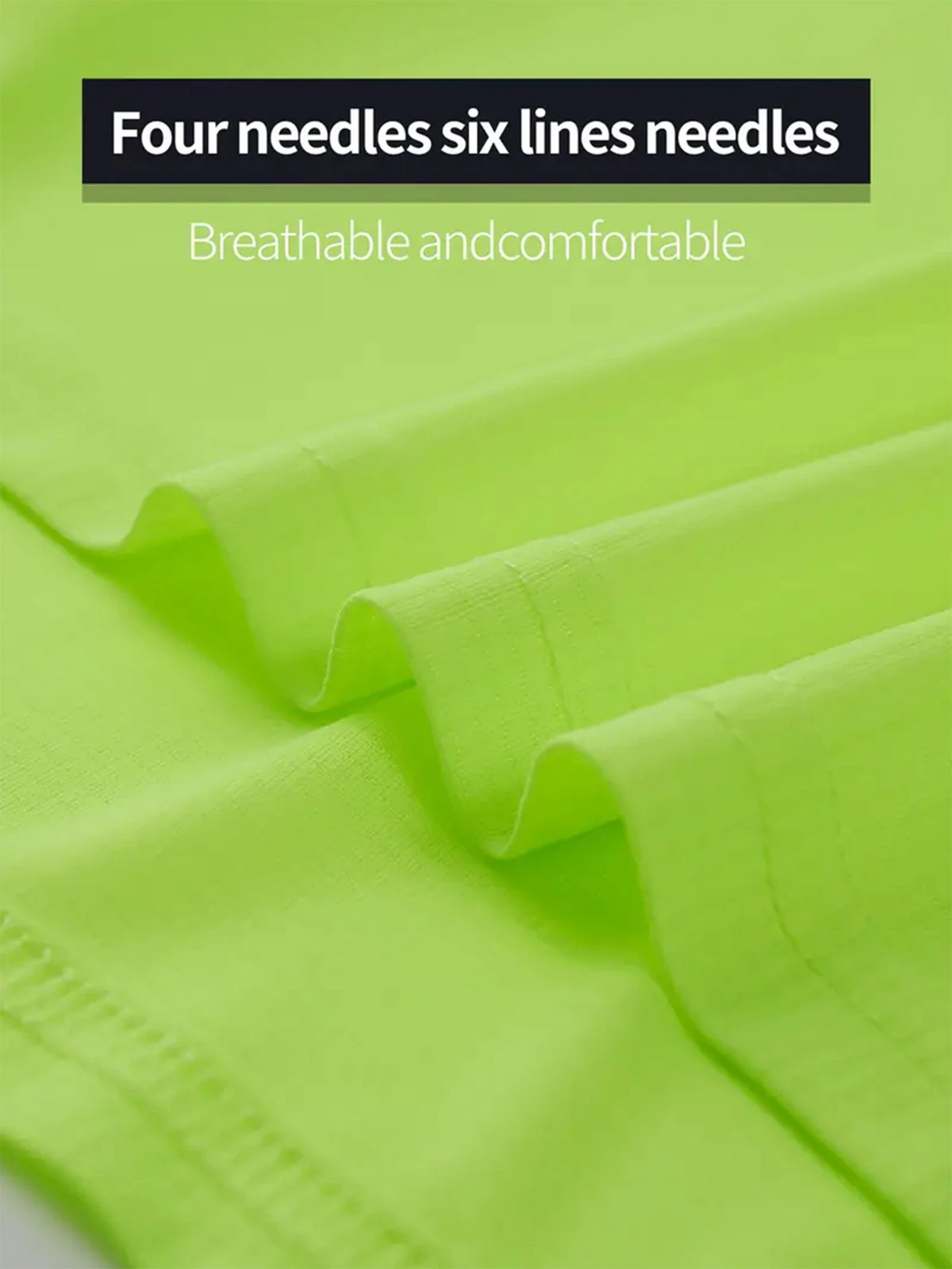 Crew T-Shirt 3Pcs Fluorescent Green Ultralight Men