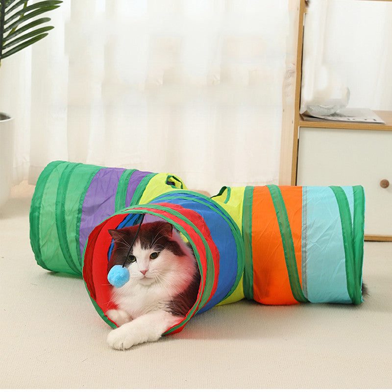 Cat Tunnel Foldable Cat Tunnel Pet Supplies Cat S T Y Pass Play
